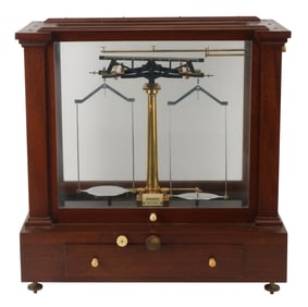 Henry Troemner Mahogany Apothecary Scale