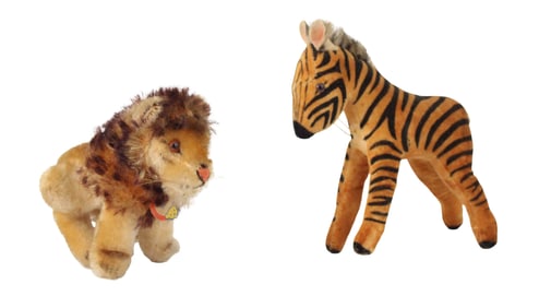 Two Steiff Stuffed Animals