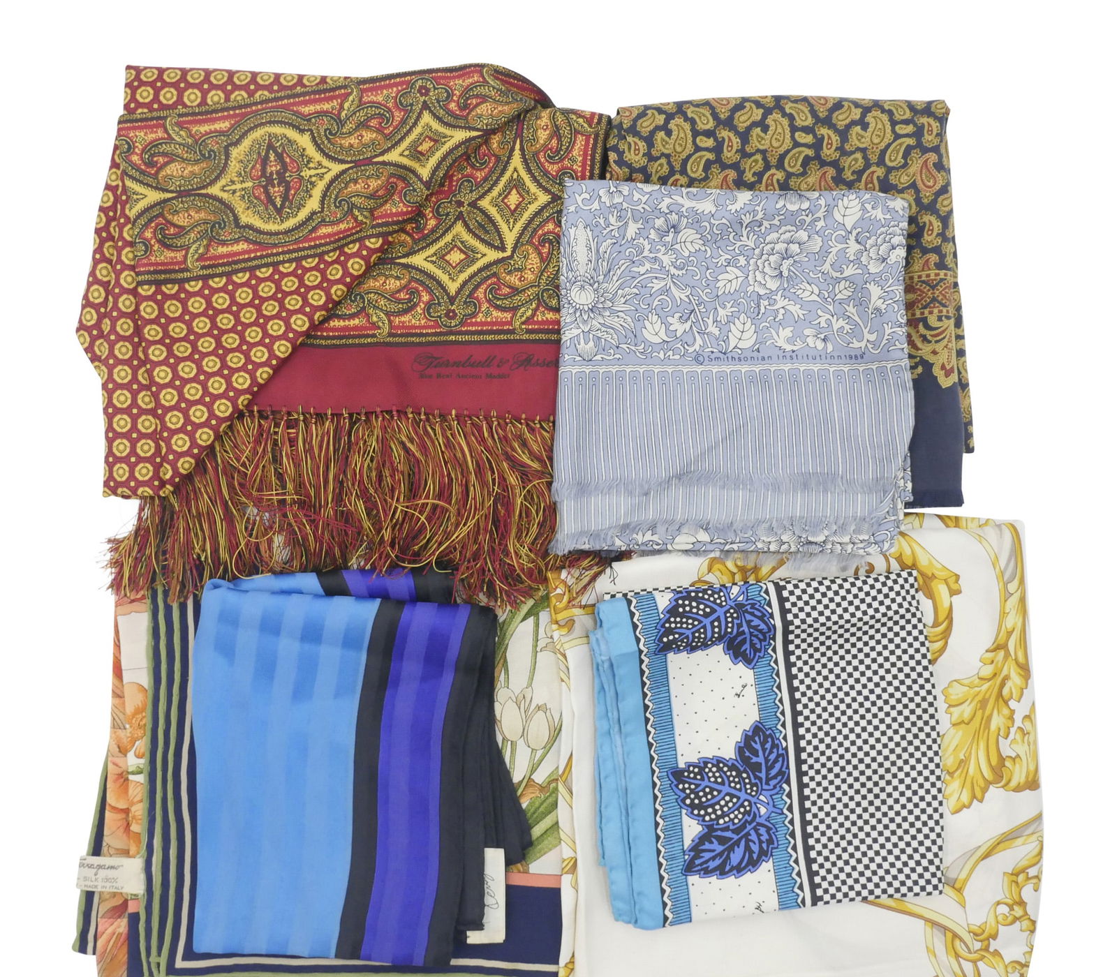 Emilio Pucci Blue and Black Silk Scarf (1 of 8)