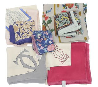 Two Must de Cartier Silk Scarves