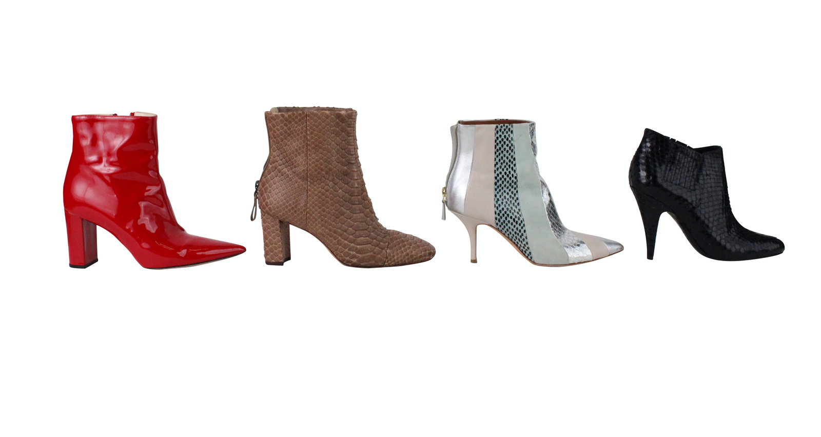 Pair of Valentino Black Lizard Ankle Boots (1 of 13)