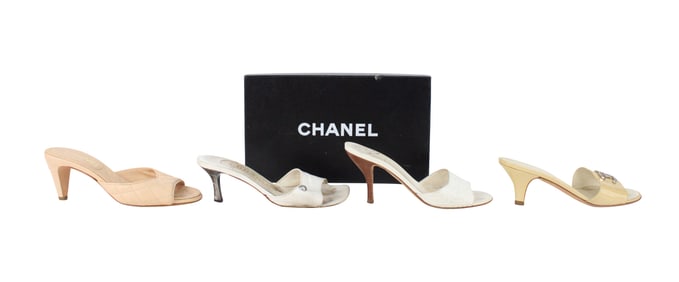 Four Pairs of Chanel Mules