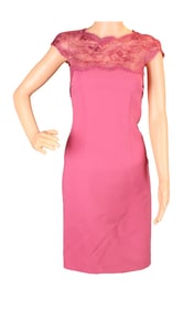 Emilio Pucci Pink Lace Top Cocktail Dress