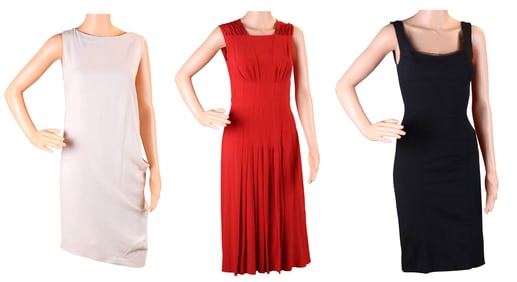 Three Designer Cocktail Dresses