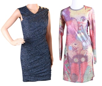 Balmain Blue Sparkle Cocktail Dress