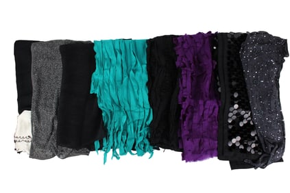 Four Beaded Scarves