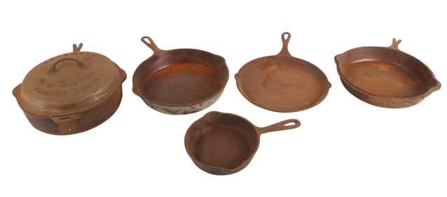 Group of Vintage Cast Iron Pans
