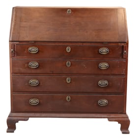 Chippendale Cherrywood Slant Front Desk