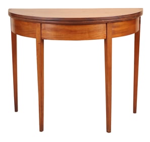 Federal Mahogany Demi-Lune Games Table