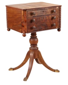 Late Federal Mahogany Work Table