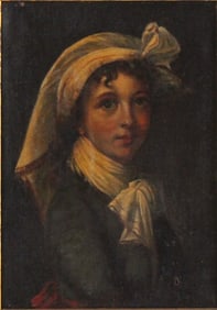 After Elisabeth Louise Vigee Le Brun, French 1755-1842, Self Portrait Painting Marie Antoinette