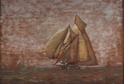 Henry Cooke White, 1861-1952, Before the Wind, Oil on Board