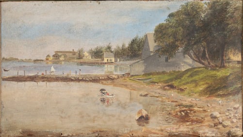 Attrib. Charles DeWolf Brownell, 1822-1909, Bristol, Oil on Canvas