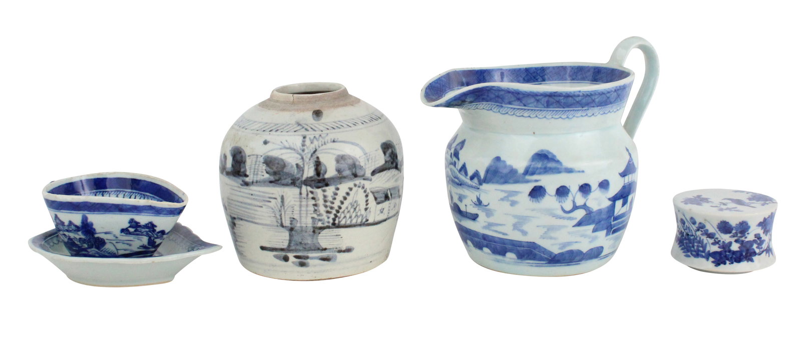 Five Chinese Blue Canton Table Articles (1 of 15)