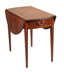 The John Brown Federal Inlaid and Figured Mahogany Pembroke Table