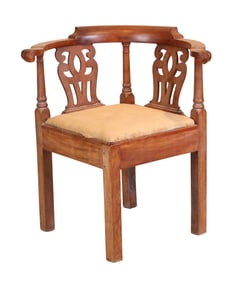 Chippendale Mahogany Roundabout Armchair