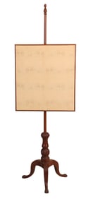 The John Brown Chippendale Carved Mahogany Pole Screen
