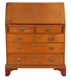 Queen Anne Maple Slant-Front Desk