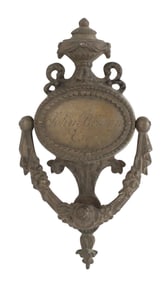 The John Brown Brass Doorknocker, Engraved "John Brown, Esq"