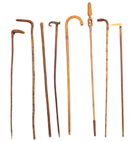 Eight Vintage Canes