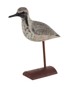 Black Bellied Plover Painted Wood Decoy