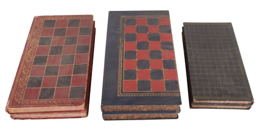 Three Vintage Folding Gameboards