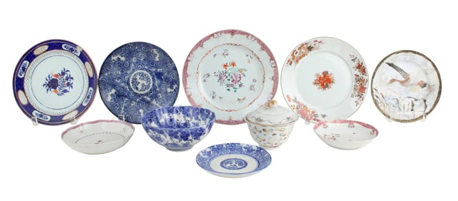 Group of Chinese Export and Japanese Porcelain Items