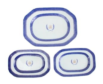 Three Chinese Export Armorial Platters