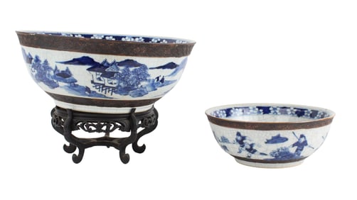 Two Chinese Blue and White Bowls