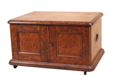 Victorian Burl Walnut Specimen Cabinet