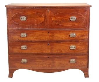 Federal Inlaid Mahogany Butler's Desk
