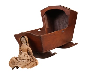 Mahogany Child's Cradle