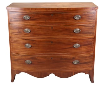 Federal Inlaid Mahogany Bowfront Chest of Drawers