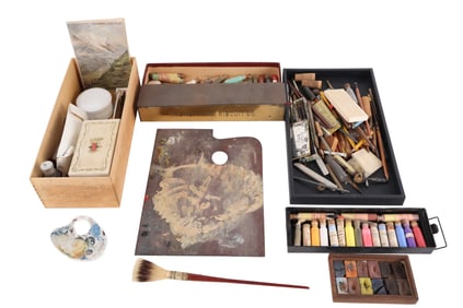 Large Group of Vintage Artist's Supplies