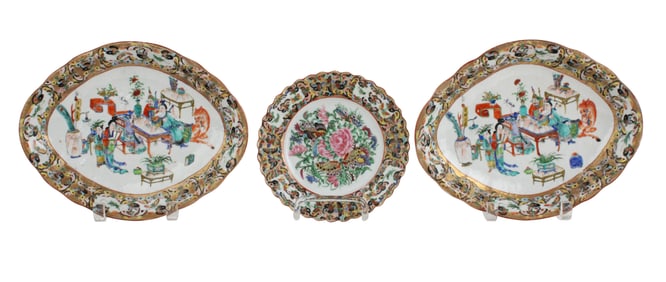 Six Thousand Butterflies Fluted Plates