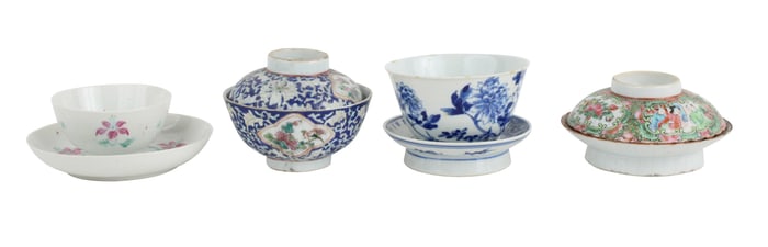 Group of Chinese Teacups and Saucers