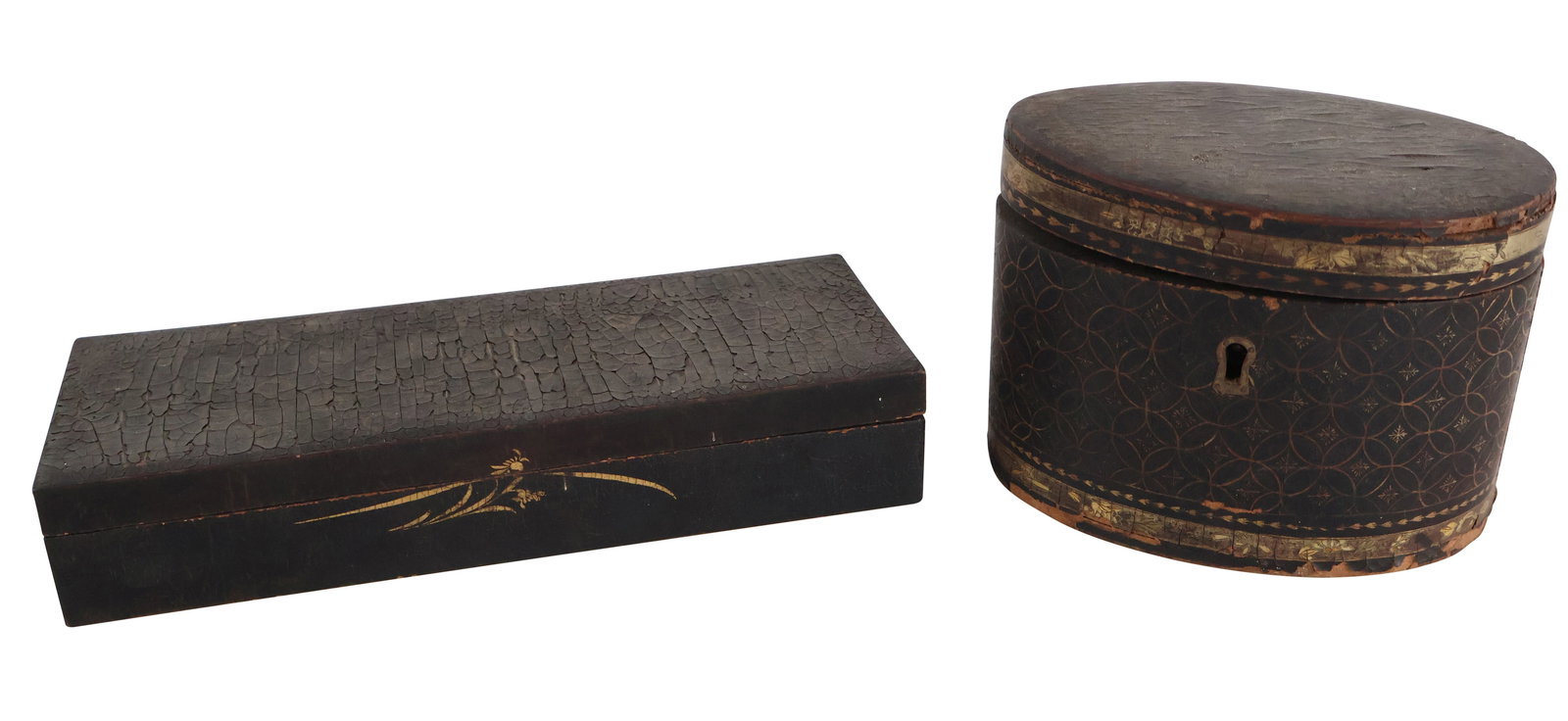 Two Chinese Lacquer Covered Boxes (1 of 12)