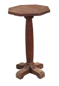 William & Mary Style Oak Octagonal Candlestand