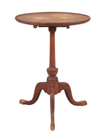 Federal Mahogany Dish-Top Tilt-Top Candlestand