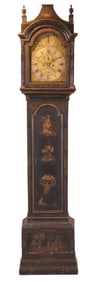 George III Chinoiserie-Decorated Tall Case Clock