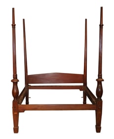 The John Brown Federal Carved and Inlaid Mahogany Bedstead