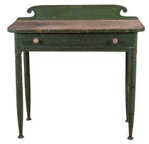 Federal Green-Painted Washstand