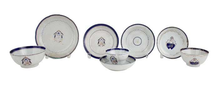 The John Brown Group of Chinese Export Armorial Table Articles