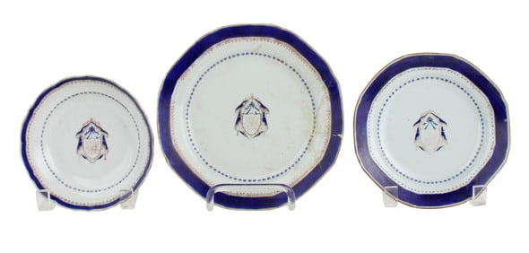 The John Brown Group of Chinese Export Armorial Table Articles