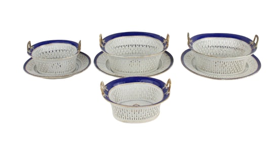 The John Brown Group of Chinese Export Armorial Reticulated Baskets