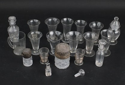 Group of Colorless Glass Table Articles
