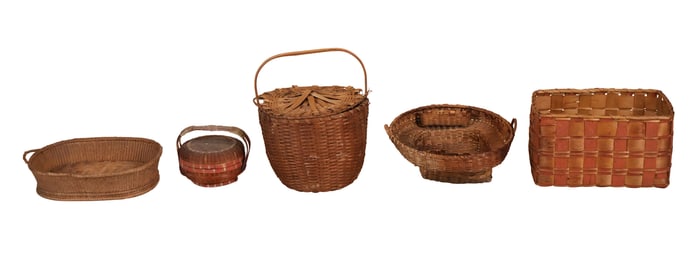 Five Woven Baskets