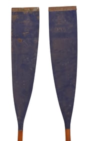 Pair of Unmarked Sculling Oars