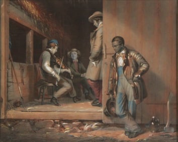 William Sidney Mount, 1807-1868, The Power of Music, Hand Colored Lithograph