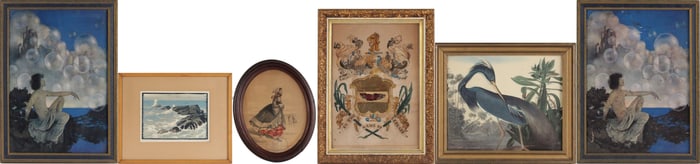 A Heraldic Leonard Family Crest, Watercolor and Mixed Media